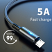 LED Light 5A Type C Cable Fast Charging USB C Cable for Xiaomi Huawei Note 7 Phone Accessories Data Cable Charger USB Cable