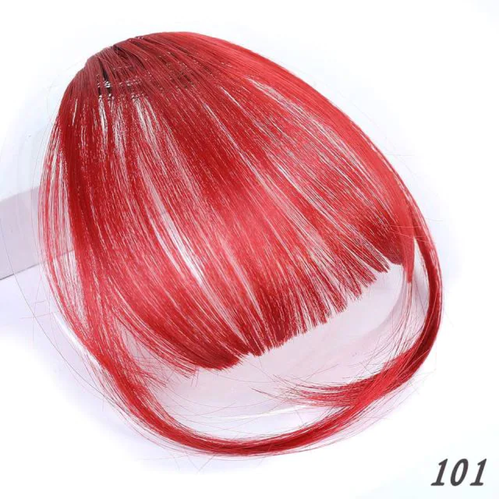 AILIADE Fake Blunt Air Bangs Hair Clip-In Extension Synthetic Fake Fringe Natural False Hairpiece for Women Clip in Bangs
