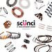 Wild Primrose by Scunci No-Damage Silicone Spiral Stretch Hairbands for All Hair Types in Clear, Black, and Leopard Print, 5Ct