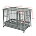 Ktaxon Double-Door Heavy Duty Dog Crate with Tray, Silver, Large, 42"L