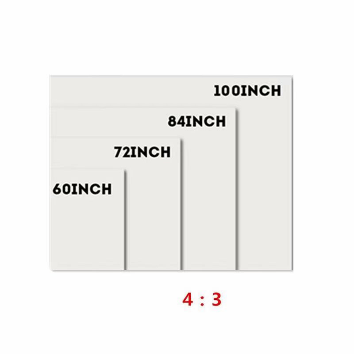 60 Inch Portable Projector Screen HD 16:9 White 60 Inch Diagonal Projection Screen Foldable Home Theater for Wall Projection Indoors Outdoors