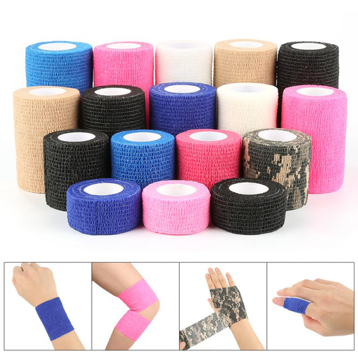 1 Roll Disposable Self-Adhesive Flex Elastic Camouflage Bandage Tattoo Handle Grip Tube Wrap Elbow Stick Tape