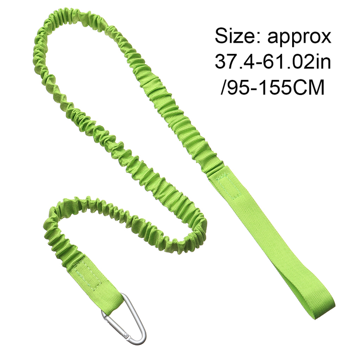 1PC Elastic Kayak Paddle Leash Adjustable with Safety Hook Fishing Rod Pole Coiled Lanyard Cord Tie Rope Rowing Boat Accessories