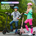 Macwheel Electric Scooter for Kids Age 8+, LED Display, 5 Miles Ride Time, Three Levels of Height from 28 '' to 36 '', Adjustable Speed / 5 Mph / 8 Mph / 10 Mph, Foldable,Balck