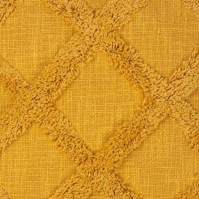 Better Homes & Gardens Tufted Trellis Decorative Throw Pillow, 20" X 20", Yellow