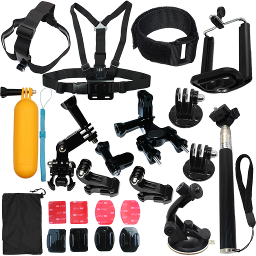 Lotfancy Camera Accessories Kit Bundle Attachments for Gopro Hero 9 8 7 6 5 4 3 2 1 3+ Max , Fusion, Insta360, DJI Osmo