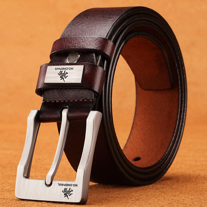 Men&#39;S Cow Leather Belts Luxury Strap Male Belts for Fashion Classice Vintage Pin Buckle Men Belt High Quality Large Size 2021