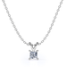 0.58 Carat Cushion Cut Diamond - Adorable Pendant Necklace - 18K Yellow Gold Plating over Silver
