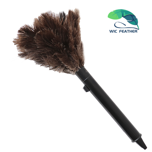 Retractable Ostrich Feather Duster Brown for Car Cleaning Supplies Eco-Friendly Reusable Handheld Ostrich Feather Duster