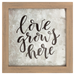 Mainstays 5X5 Rustic Wood and Metal Love Grows Here Wall Décor