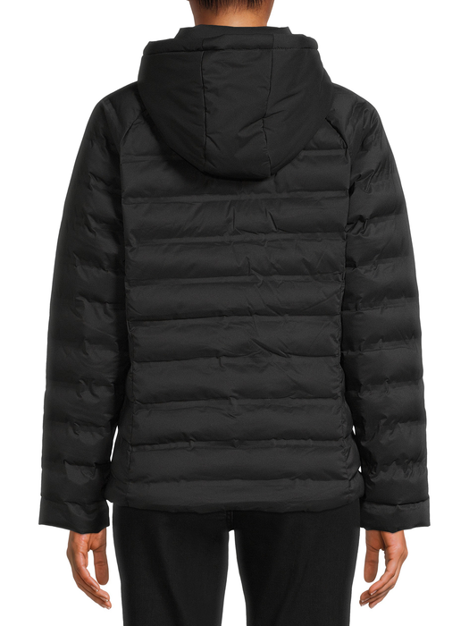 Time and Tru Women'S Packable Stretch Zip up Puffer Jacket