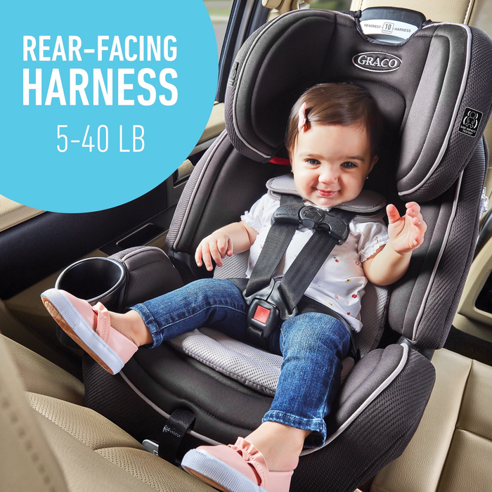 Graco Grows4Me 4-in-1 Convertible Car Seat, West Point Gray