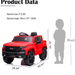 Chevrolet Silverado Ride on Toys Truck, Kids Ride on Cars for 3 Years Old Boy Toys Girl, Battery Powered Vehicles Power 4 Wheels Car with Remote Control, LED Light, MPS Player, Gifts, Red, W14929