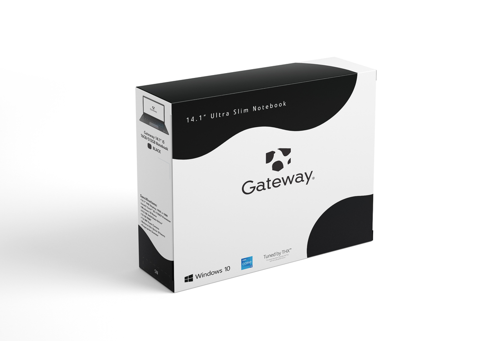 Gateway 14.1" Ultra Slim Notebook, FHD, Intel® Core™ I5-1135G7, Quad Core, Intel® Iris® Xe Graphics, 512GB SSD, 16GB RAM, Tuned by THX™, Fingerprint Scanner, 1MP Webcam, HDMI, Windows 10 Home, Silver