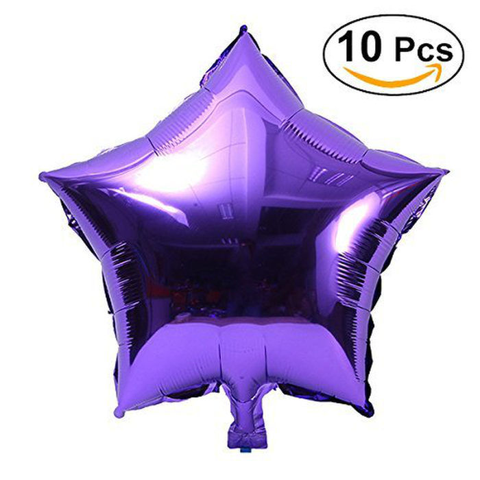 10Pc / Lot 10Inch Love Four or Five-Pointed Star Aluminum Foil Balloon Baby Shower Birthday Party Wedding Decoration Helium Ball