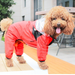 Pet Dog Waterproof Raincoat Jumpsuit Reflective Rain Coat Hooded Waterproof Jackets Small Dog Outdoor Clothes Pet Supplies