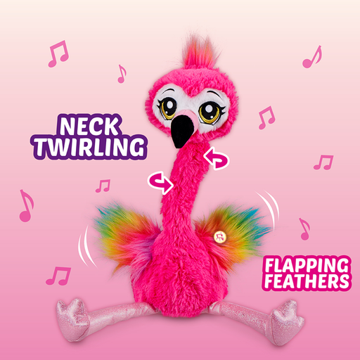 Pets Alive Frankie the Funky Flamingo Battery-Powered Dancing Robotic Toy by ZURU