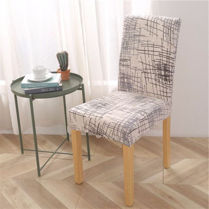 Geometric Dining Chair Cover Spandex Elastic Chair Slipcover Case Stretch Chair Covers for Wedding Hotel Banquet Dining Room