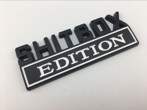 Car 3D Metal Sticker Emblem SHITBOX EDITION Badge Car Tail Trunk Side Body Stickers Auto Accessories