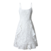 NEDEINS Summer Dress Women Cutout Sexy Mini Dress 2020 Casual Suspenders Sleeveless Backless Ruffles White Dresses