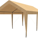 QOMOTOP Carport , 10X20 Ft Heavy Duty Carport with 6 Steel Legs,Portable Car Canopy Garage Boat Shelter with 180G PE Fabric for Party,Wedding,Outdoor Storage Shed, Beige