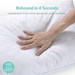 Sable Queen Size Gusseted Bed Pillows, 100% Cotton Down Alternative Pillows