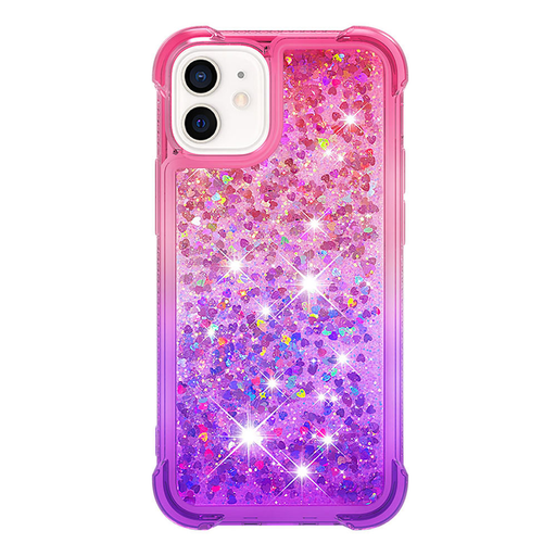 SUGIFT Iphone 12/12 Pro Case , Girls Women Bling Quicksand Soft TPU Shiny Sparkle Luxury Floating Pretty Glitter,(6.1 In)