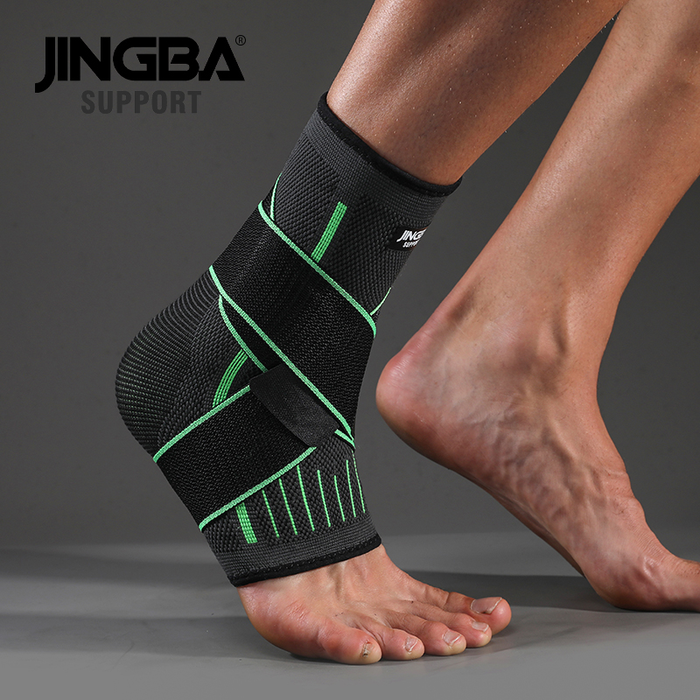 JINGBA SUPPORT 1 PCS Protective Football Ankle Support Basketball Ankle Brace Compression Nylon Strap Belt Ankle Protector