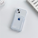 ASM Transparent TPU Phone Case for Iphone 13 12 11 Pro Max Mini XS XR X 8 7 plus SE 2020 Soft Thin Clear Cover with Card Holder