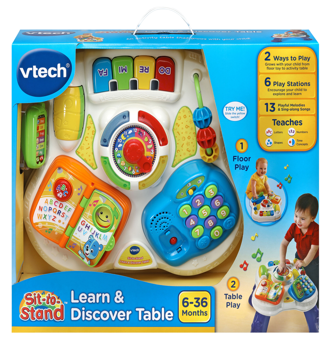 Vtech Sit-To-Stand Learn and Discover Table, Activity Toy for Infants and Toddlers