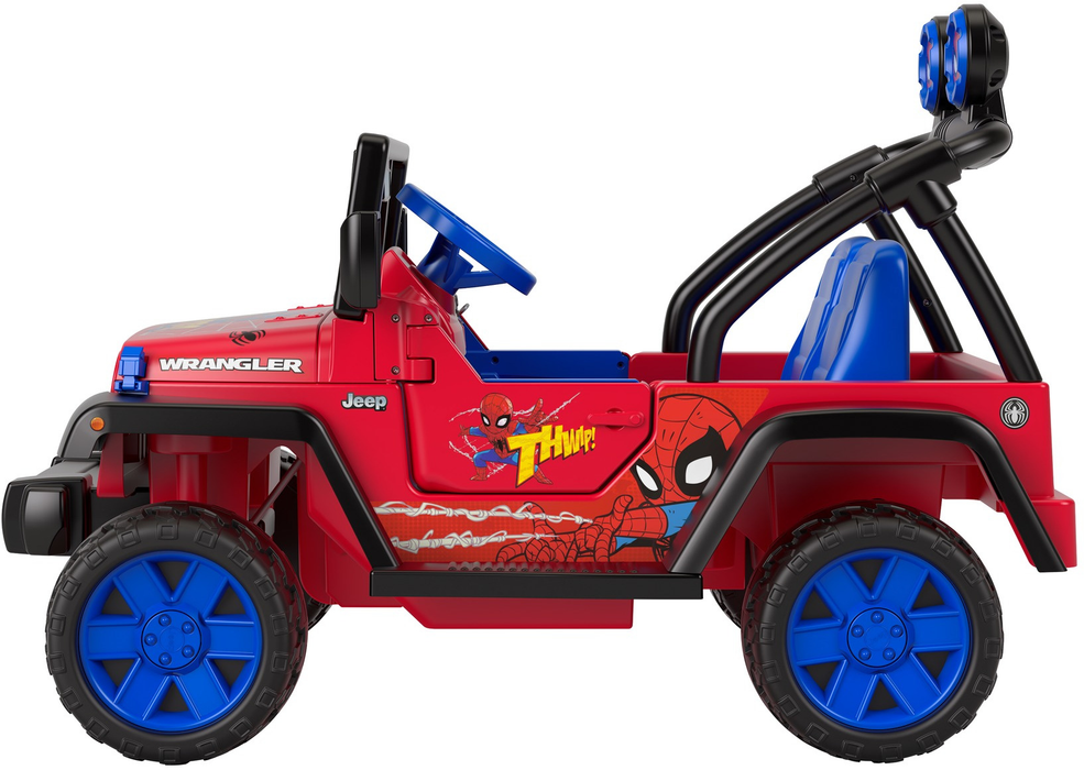 Power Wheels Spider-Man Jeep Wrangler Battery Powered Ride-On Vehicle