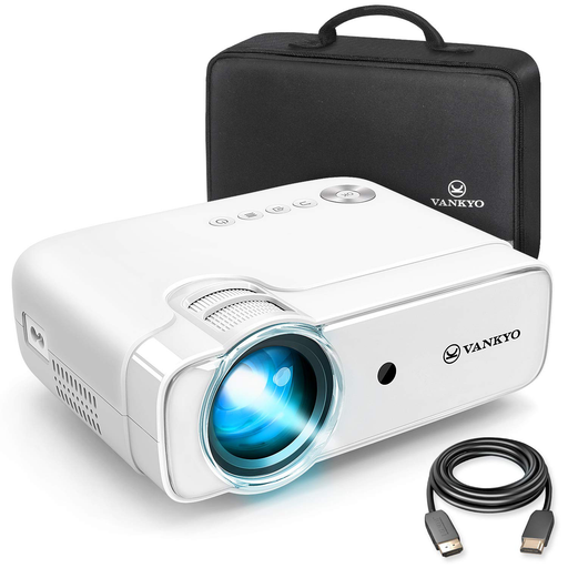 VANKYO Leisure 430 Mini Movie Projector, Video Projector with 50,000 Hours LED Lamp Life, 236" Display, Support 1080P, Hi-Fi Built-in Speaker, Compatible with TV Stick, HDMI, SD, AV, VGA, USB