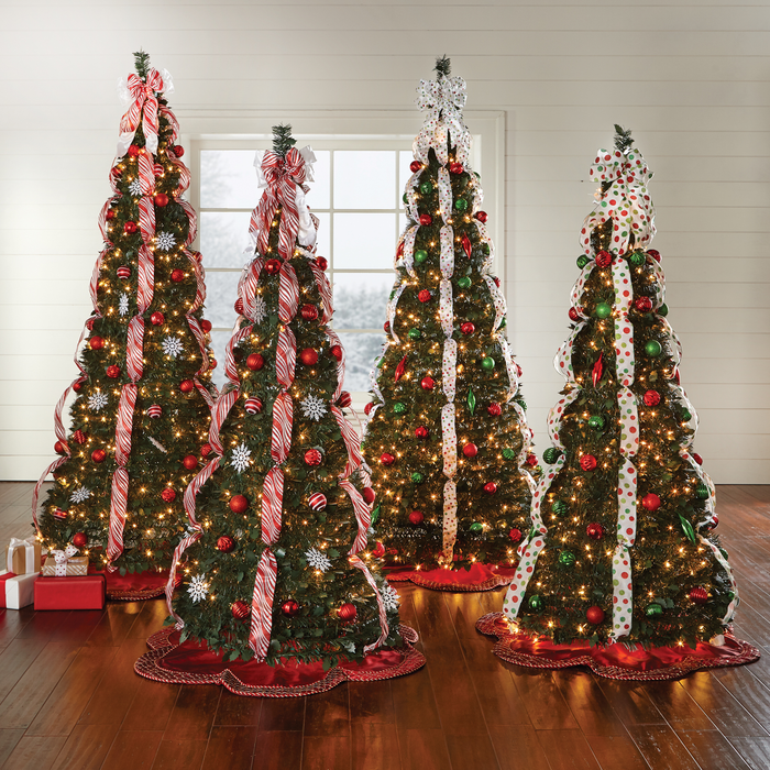 Brylanehome 2’H Pre-Lit Pop-Up Tabletop Christmas Tree , Plaid Multicolored