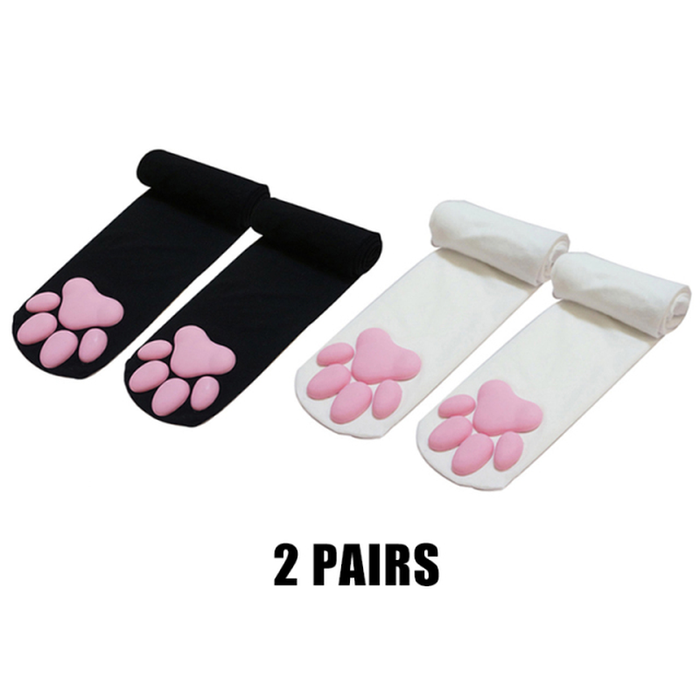 Pawpads Socks 3D Fashion Women Long Stockings Lolita Cute Cotton Thigh High over Knee for Girls Soft Cat Paw Cosplay Accessories