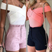 2022 New Fashion Solid Color High Waist Button Ruffled Beaded Summer Women Shorts Button Ruffled Beaded Summer Women Shorts