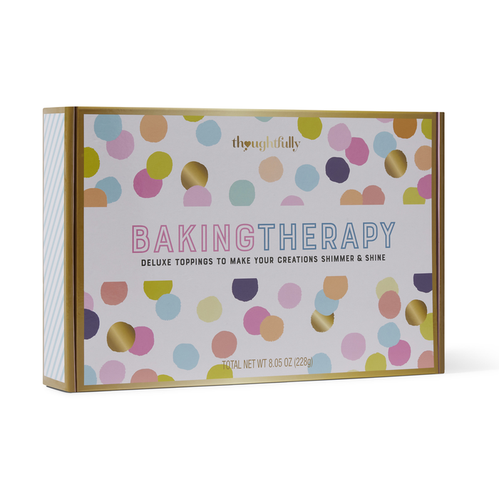Thoughtfully Gourmet, Baking Therapy Gift Set, Includes Deluxe Toppings to Make Your Creation Shimmer and Shine