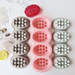 New 4 Cavity 3D Handmade Silicone Soap Molds Massage Therapy Bar Making Mould Tools DIY Oval Shape Soaps Resin Crafts
