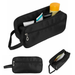 Newage Products Black Soft Zipped Travel Toiletry Bag Men Shaving Women Cosmetics Supply Organizer Case Dopp Kit