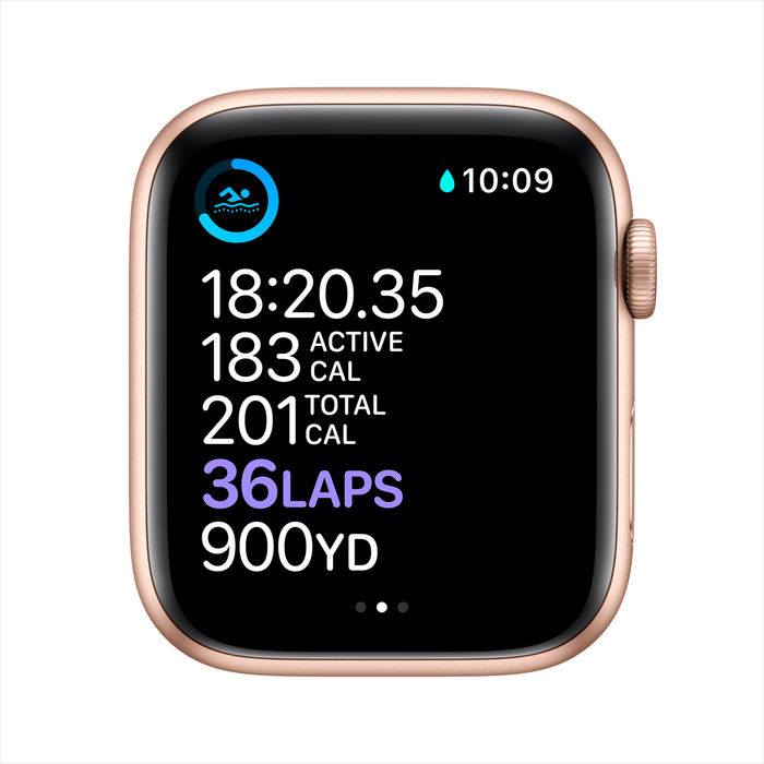 Apple Watch Series 6 GPS, 44mm Gold Aluminum Case with Pink Sand Sport Band - Regular