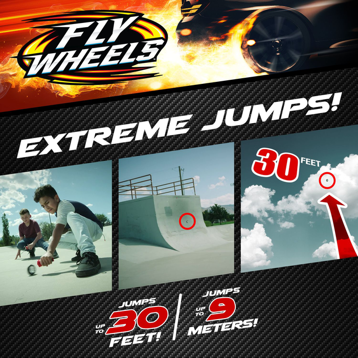 Fly Wheels Twin Turbo Launcher- Rip It up to 200 Scale MPH, Fast Speed, Amazing Stunts & Jumps up to 30 Feet! All Terrain Action: Dirt, Mud, Water, Snow- One of the Hottest Wheels Around!