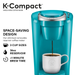 Keurig K-Compact Single-Serve K-Cup Pod Coffee Maker, Turquoise