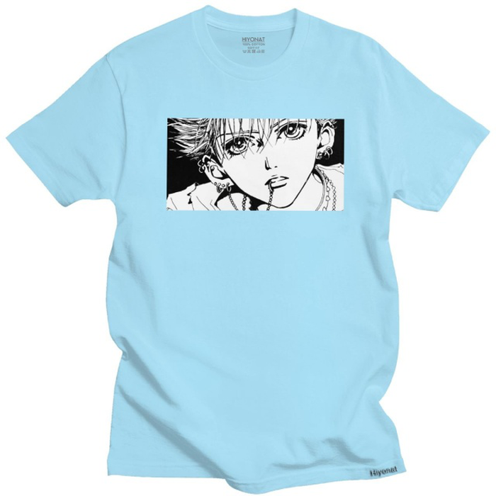 Trendy Mens Nana Manga T Shirt Short Sleeved Cotton Harajuku Streetwear Tshirt Leisure Ren Honjo Tee Tops Anime T-Shirt Clothes