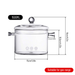 TEENRA Household Transparent Glass Soup Pot Kitchen Heat-Resistant Porridge Pot Home Glass Bowl Kitchen Cooking Tools