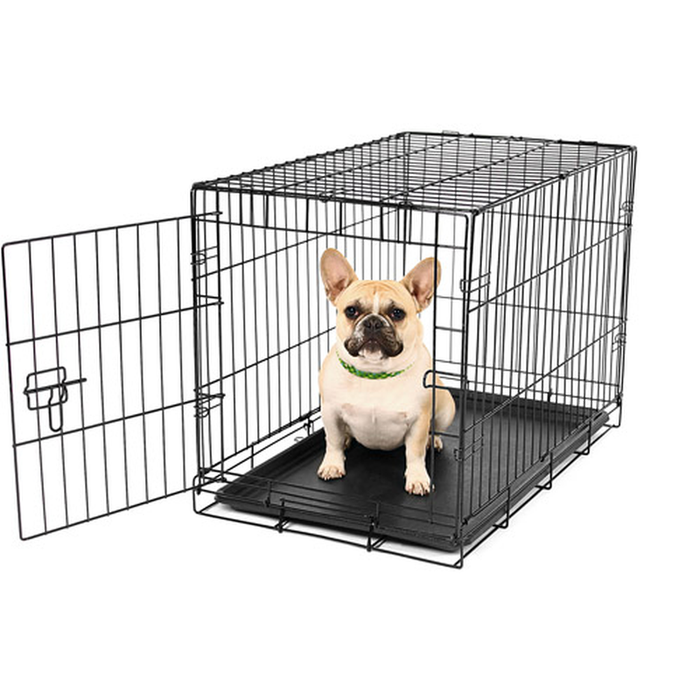 Carlson Pet Products Single Door Pet Crate, Black, Small, 30"L