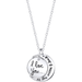 Believe by Brilliance Women'S Sterling Silver "I Love You to the Moon & Back" Pendant Necklace, 18"