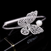 Luxury Punk Snake Butterfly Rose Gold Silver Color Adjustable Open Bracelet Bangle for Women Wedding on Hand Love Jewelry S5214