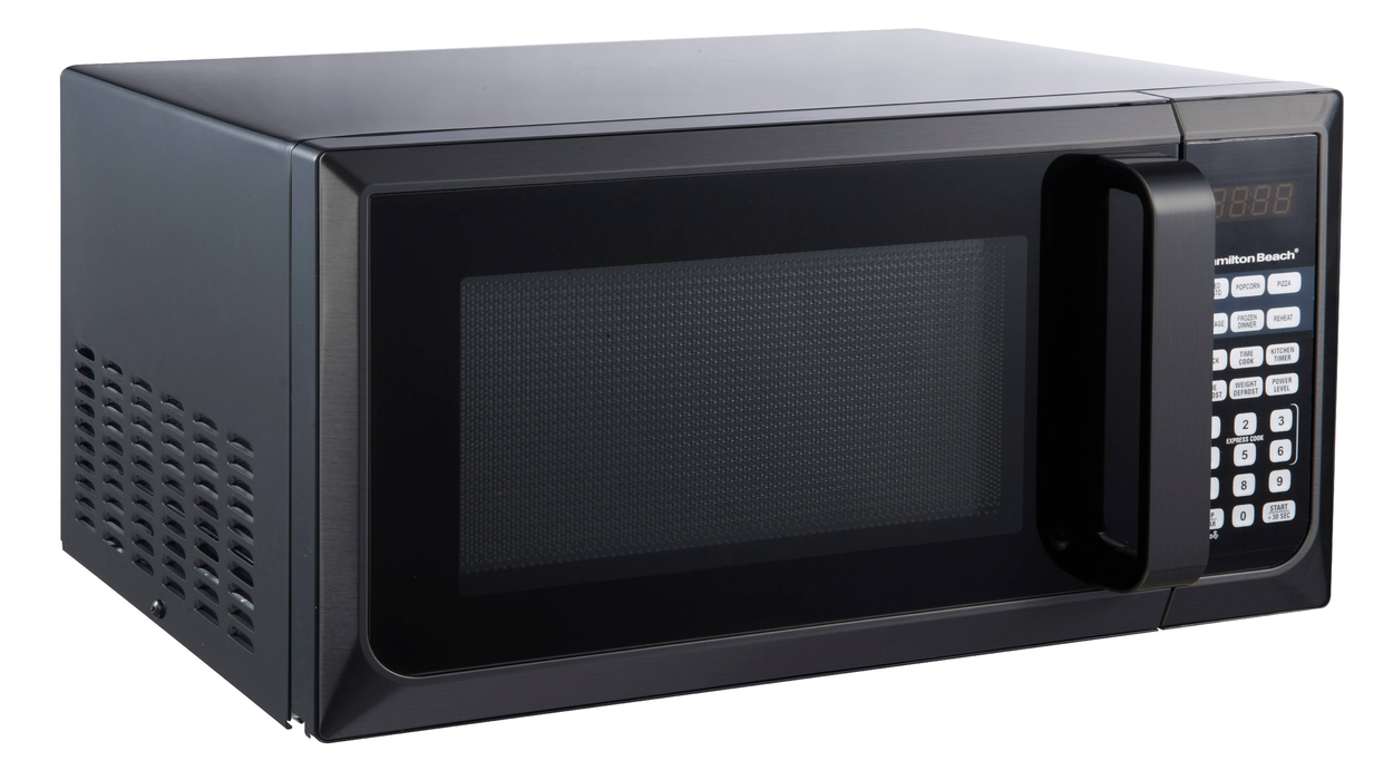 Hamilton Beach Stainless Steel 0.9 Cu. Ft. Black Microwave Oven