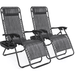 Best Choice Products Set of 2 Adjustable Zero Gravity Lounge Chair Recliners for Patio, Pool W/ Cup Holders - Brown