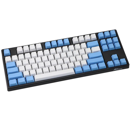 Blank 87 Keys ANSI ISO Layout Thick PBT Keycap White Blue Raindrop Color Matching Keycaps OEM