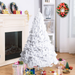 Costway 5Ft/6Ft/7Ft/8Ft Artificial PVC Christmas Tree W/Stand Holiday Season Indoor Outdoor Green